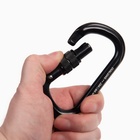 Карабин с муфтой «Мастер К», 11×6 см, 25 KN, чёрный - Фото 2