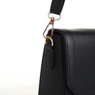 Сумка женская мессенджер на магните, 20×7×12 см, чёрная - Фото 6