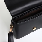 Сумка женская мессенджер на магните, 20×7×12 см, чёрная - Фото 4