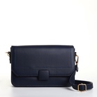 Сумка женская мессенджер на магните, 20×7×12 см, синяя - Фото 11