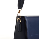 Сумка женская мессенджер на магните, 20×7×12 см, синяя - Фото 6
