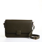 Сумка женская мессенджер на магните, 20×7×12 см, хаки - Фото 11