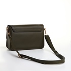 Сумка женская мессенджер на магните, 20×7×12 см, хаки - Фото 10