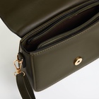 Сумка женская мессенджер на магните, 20×7×12 см, хаки - Фото 4