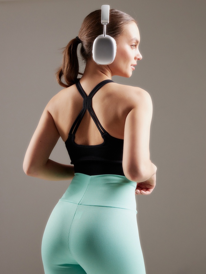 Топ спортивный женский MINAKU: SPORTLY, чёрный, размер M - Фото 1