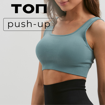 Топ спортивный женский MINAKU: SPORTLY, зелёный, размер L