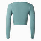 Топ с длинным рукавом MINAKU: SPORTLY; цвет зелёный р-р M - фото 24714781