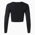 Топ с длинным рукавом MINAKU: SPORTLY; цвет чёрный р-р M - фото 25306531