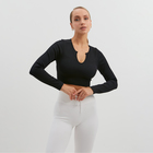 Топ с длинным рукавом MINAKU: SPORTLY; цвет чёрный р-р M - фото 25306526