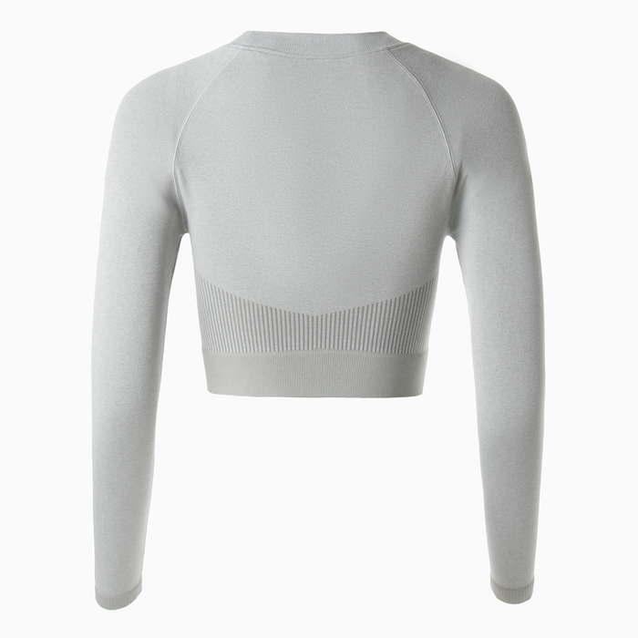 Топ с длинным рукавом MINAKU: SPORTLY; цвет серый р-р L