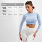 Топ с длинным рукавом MINAKU: SPORTLY; цвет голубой р-р M - фото 24322409