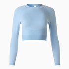 Топ с длинным рукавом MINAKU: SPORTLY; цвет голубой р-р L - фото 24665249