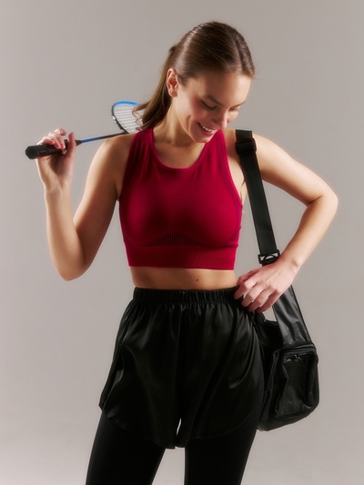 Топ спортивный женский MINAKU: SPORTLY, красный, размер 46-48