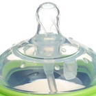 Бутылочка для кормления M&B, широкое горло Ø70 мм, от 6 мес, 250 мл, с ручками, силиконовая колба, зеленый - Фото 5