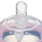 Бутылочка для кормления M&B, широкое горло Ø70 мм, от 6 мес, 250 мл., с ручками, силиконовая колба, розовый - Фото 5