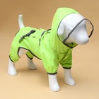 Комбинезон для собак, демисезонный с козырьком, размер S (ДС 28, Ог 41, ОШ 31 см), зелёный - Фото 4