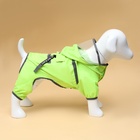 Комбинезон для собак, демисезонный с козырьком, размер М (ДС 32, Ог 45, ОШ 35 см), зелёный - Фото 3