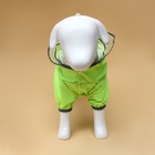 Комбинезон для собак, демисезонный с козырьком, размер XL (ДС 40, Ог 58, ОШ 43 см), зелёный - Фото 2