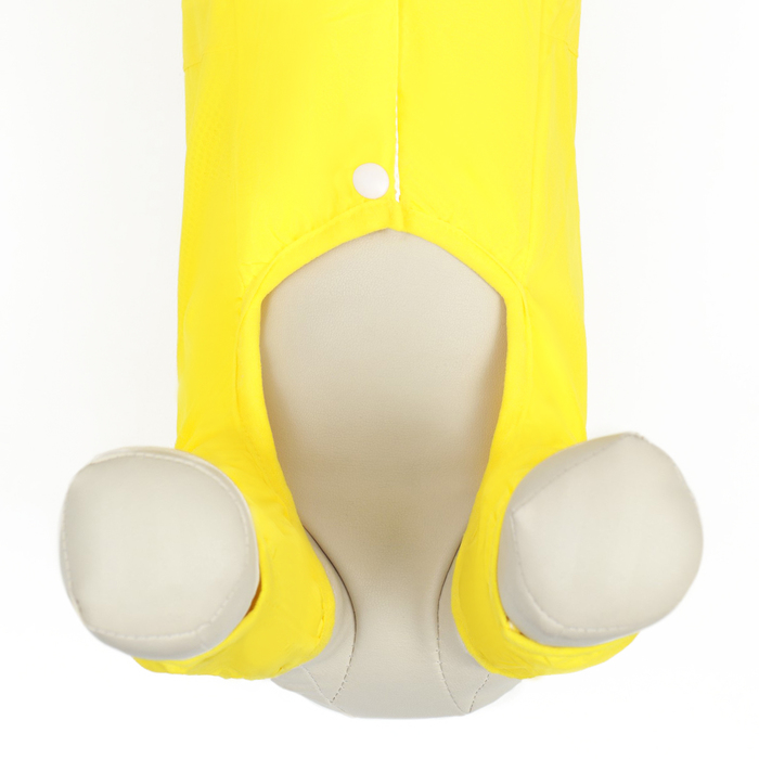 Комбинезон для собак, демисезонный с подкладом, размер ХS (ДС 22, Ог 34 см), жёлтый