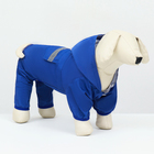 Комбинезон для собак, демисезонный с подкладом, размер ХS (ДС 22, Ог 34 см), синий - Фото 1