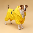 Комбинезон для собак, демисезонный с подкладом, размер XL (ДС 36, Ог 52 см), жёлтый - Фото 1
