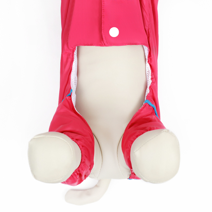 Комбинезон для собак, демисезонный с сумкой, размер М (ДС 29, Ог 37, ОШ 27 см), розовый