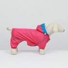 Комбинезон для собак, демисезонный с сумкой, размер 2ХL (ДС 41, Ог 53, ОШ 36 см), розовый - фото 9644461