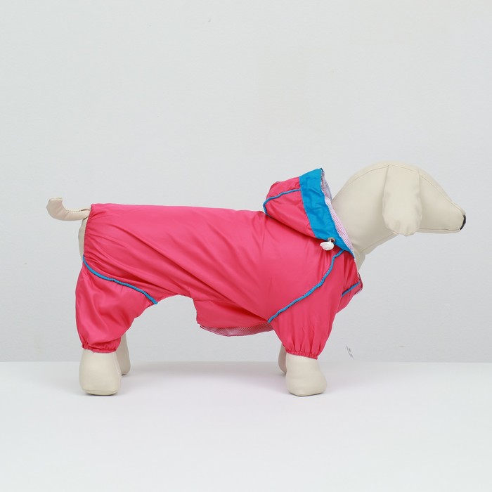 Комбинезон для собак, демисезонный с сумкой, размер 2ХL (ДС 41, Ог 53, ОШ 36 см), розовый