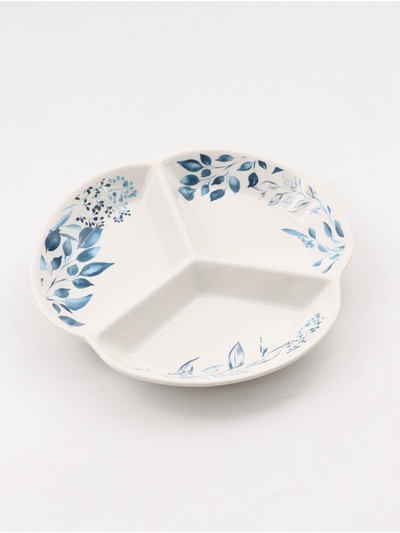 Тарелка керамическая секционная «Листья», 19 см