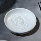 Соусник керамический «Коты», 7.6 х 2 см, цвет белый - фото 9644561