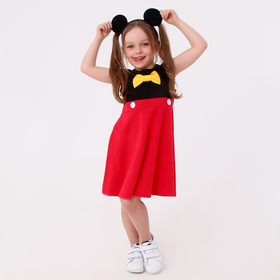 Карнавальный костюм «Озорная мышка», рост 110–122 см, платье, ободок с ушками