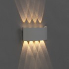 Светильник фасадный "Полусфера", FSD-100, 8 Вт, 3000К, 4 луча, IP65, 220 В, металл, белый 10085425 - фото 16569909