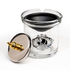 Пепельница для дома бездымная «Самый главный», для сигарет и стиков, 9.7×12.5 см, серебро - Фото 3