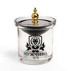 Пепельница для дома бездымная «Мужчина №1», для сигарет и стиков, 9.7×12.5 см, серебро - Фото 2