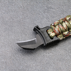 Браслет для выживания 5в1 (паракорд, нож, свисток, компас, огниво), лесной камуфляж - фото 9644759