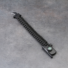 Браслет для выживания 5в1 (паракорд, нож, свисток, компас, огниво), черный - фото 9644763