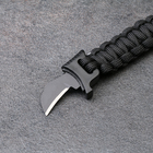 Браслет для выживания 5в1 (паракорд, нож, свисток, компас, огниво), черный - фото 9644765