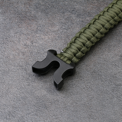 Браслет для выживания 5в1 (паракорд - 3 м, компас,свисток,огниво, фонарь), олива