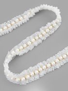 Рюш с бусинами, 20 мм, 4.5 ± 0.5 м, цвет белый - Фото 1