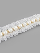 Рюш с бусинами, 20 мм, 4.5 ± 0.5 м, цвет белый - Фото 3