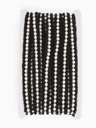 Рюш с бусинами, 20 мм, 4.5±0.5 м, чёрный, белый - Фото 5