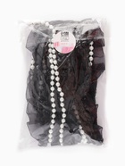 Рюш капроновый, с бусинами, 30 мм, 4.5±0.5 м, чёрный/белый - Фото 6