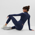 Рашгард женский на молнии MINAKU: SPORTLY; цвет синий, р-р XXL - Фото 5
