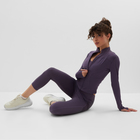 Рашгард женский на молнии MINAKU: SPORTLY; цвет фиолетовый, р-р XXL - Фото 4