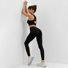 Леггинсы спортивные MINAKU: SPORTLY; цвет чёрный, р-р 44 - фото 24714935