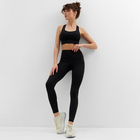 Леггинсы спортивные MINAKU: SPORTLY; цвет чёрный, р-р 44 - фото 24714937