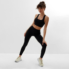 Леггинсы спортивные MINAKU: SPORTLY; цвет чёрный, р-р 44 - фото 24714939