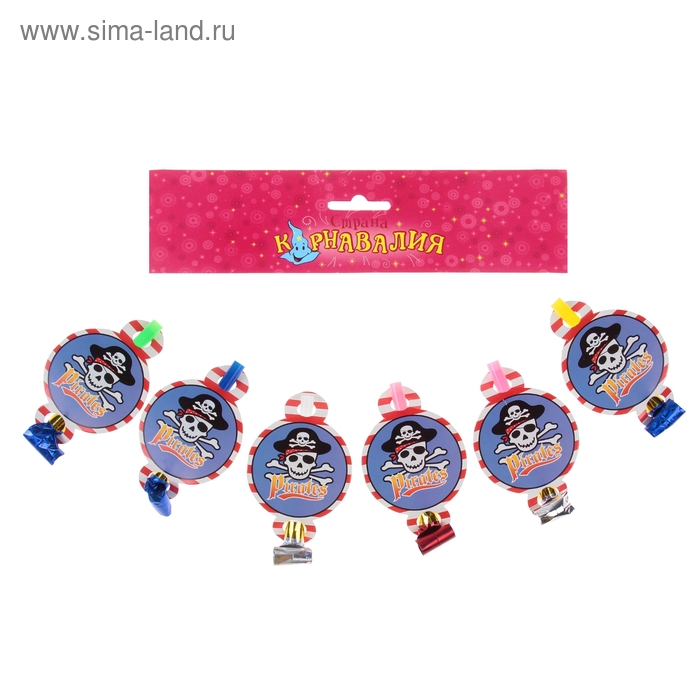 Язычок- кругляш "Пираты", (набор 6 шт) - Фото 1