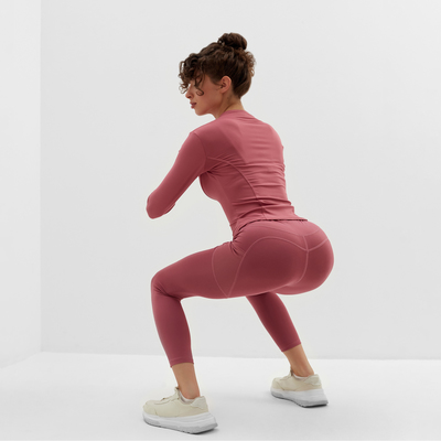 Легинсы спортивные женские MINAKU: SPORTLY, розовые, размер 42