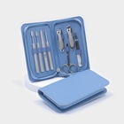 Маникюрный набор «Premium», 8 предметов, в пакете, цвет голубой - Фото 3